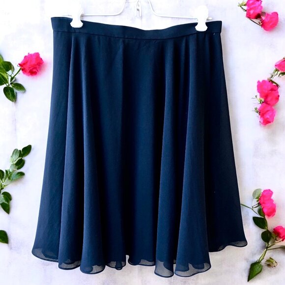 Adrianna Papell Evening Vintage 80's Black Flirty Tulle Swing Skirt - Picture 10 of 11